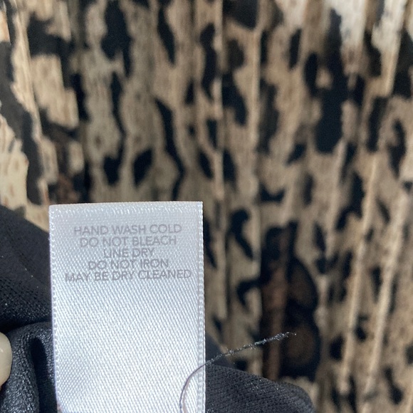 Christopher & Banks Animal Print Maxi Skirt Sheer Overlay with Lining Sz L - Picture 8 of 10